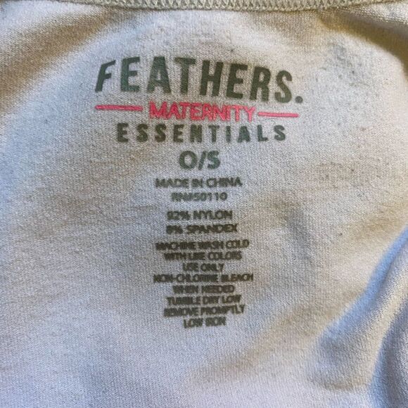 Feathers Maternity One Size White Cami Tank/Undershirt - Picture 4 of 4